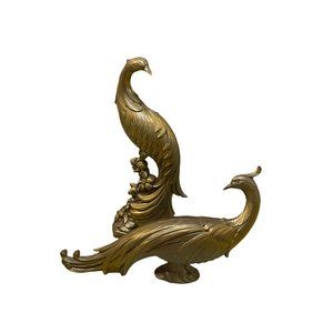 Peacock Hollywood Regency Vintage Peacock statues Vintage Peacocks